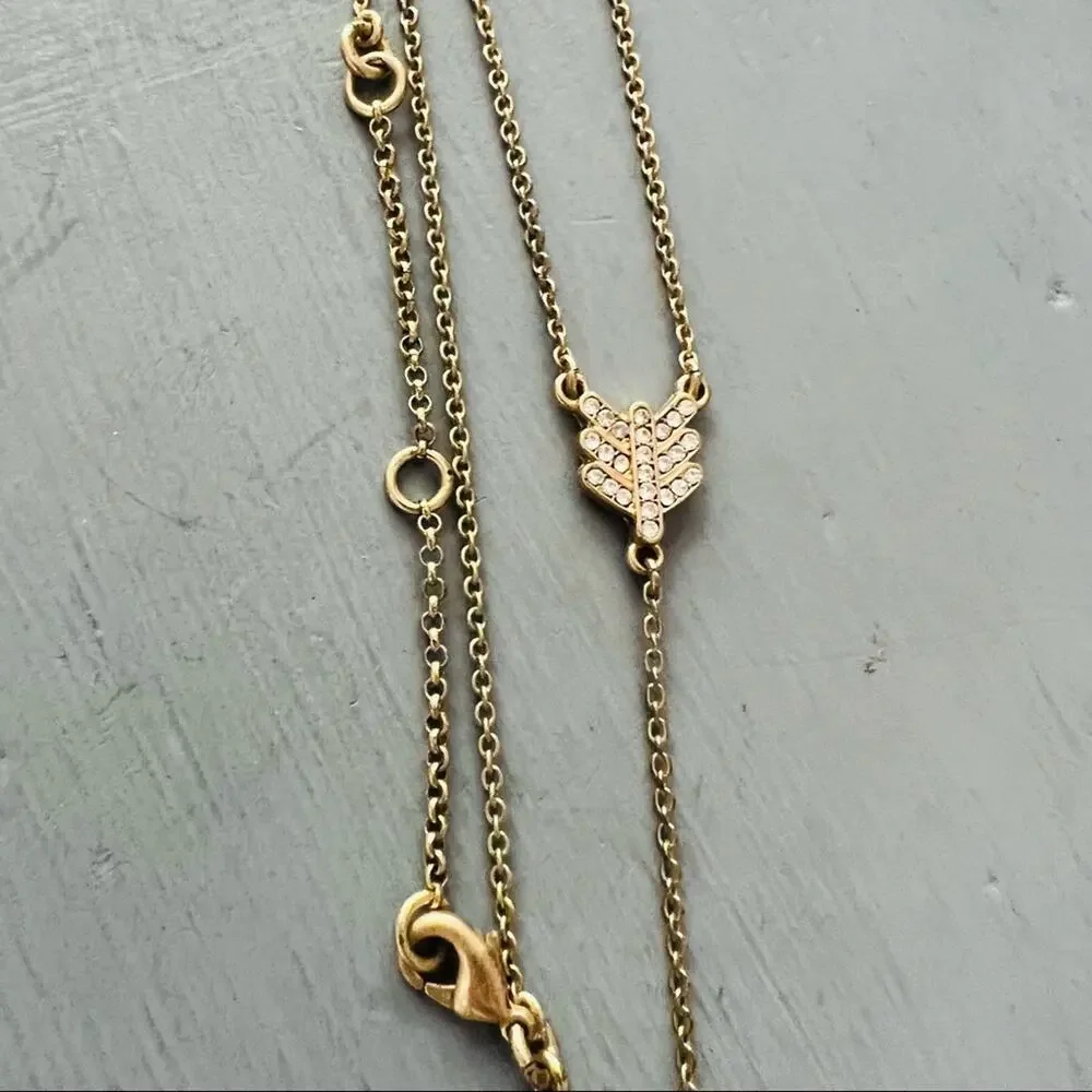 J. Crew Y chain Arrow Necklace